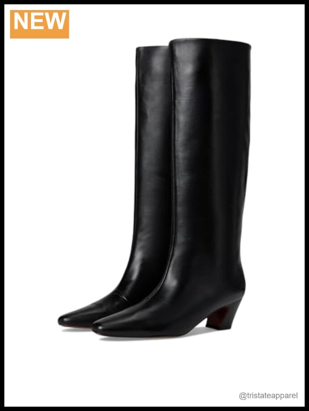 Knee-High Suede Leather Pull-On Snip Toe Block Heel Boots